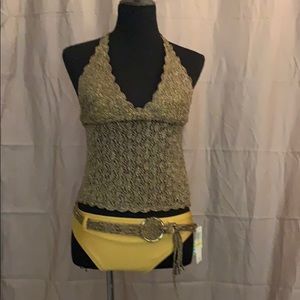Black and gold tankini brand new with tags